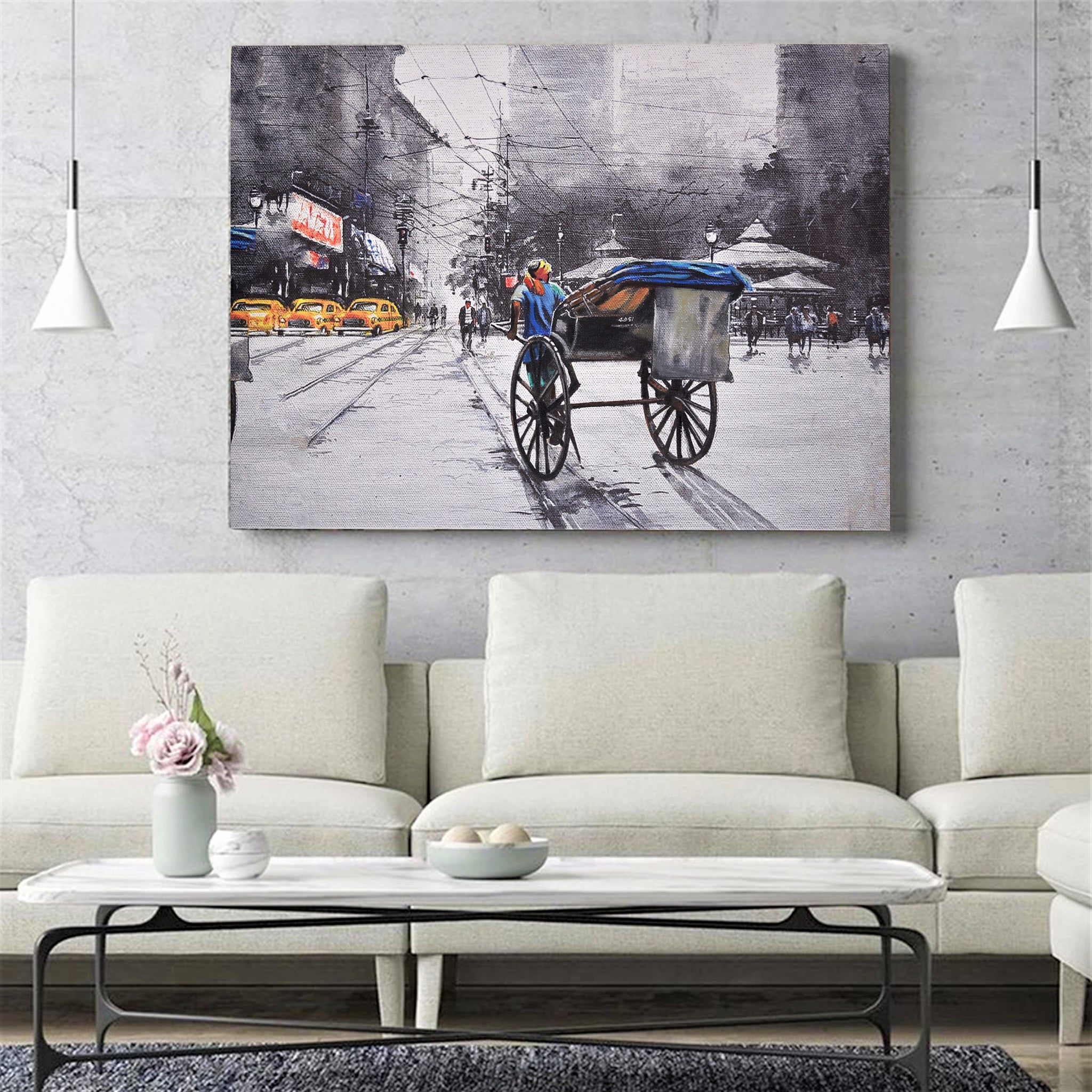 Printed Wall Art on Canvas - Rickshaw