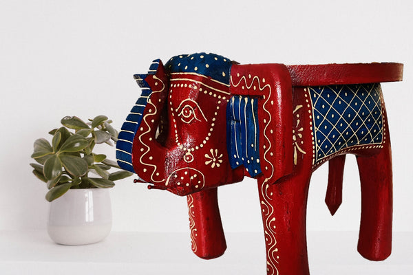 Decorative Elephant Stools - Hand Crafted and Hand Painted